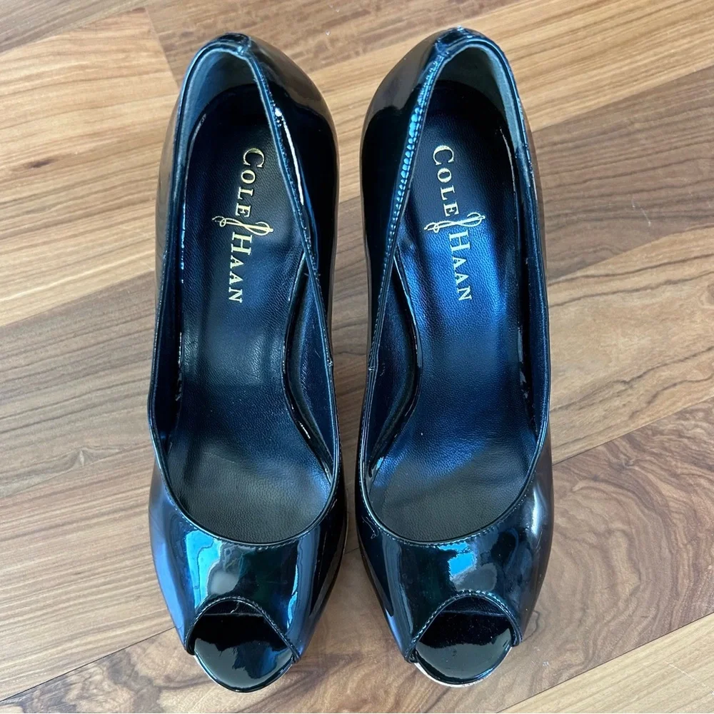 Cole Haan | Women’s black patten leather Mariela Air OT Pumps, Nike tech, sz 6B